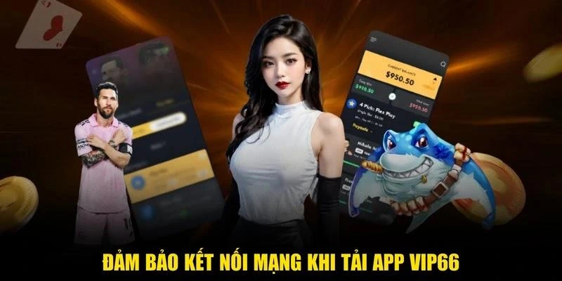 Đảm bảo kết nối mạng khi tải app Vip66